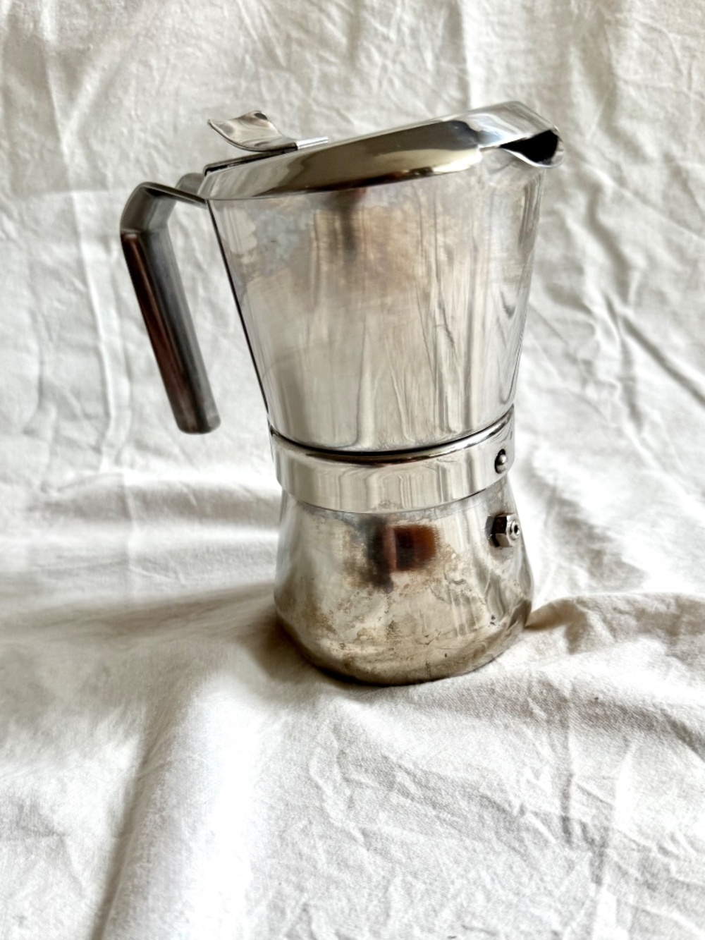 Giannini/Giannina 3 Cup Italian Moka Pot Espresso Maker, Stainless Steel - Picture 2 of 5